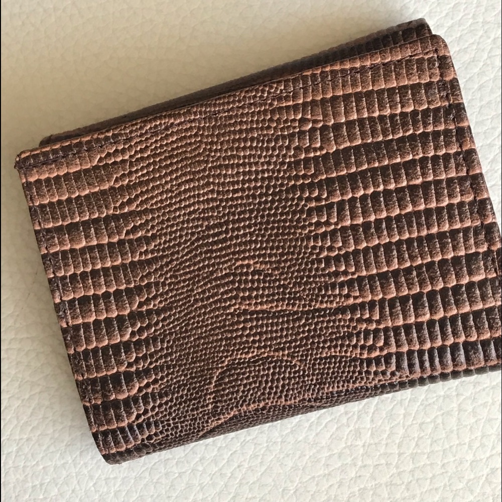 New HANDCRAFTED GenuineLeather Croc EmbossedWallet